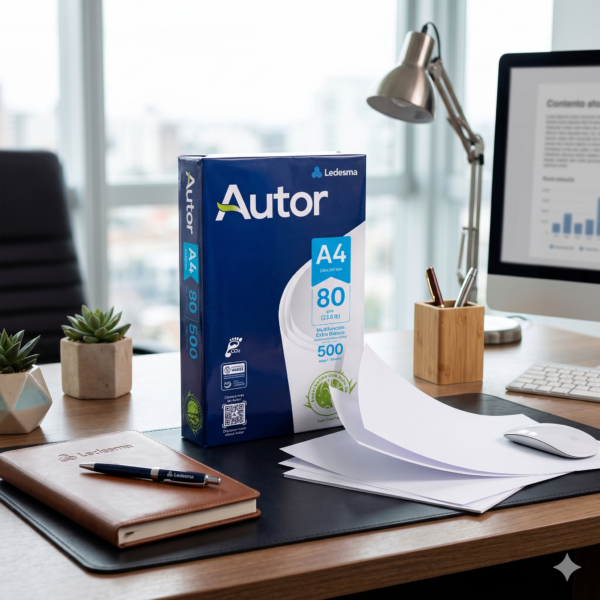 Resma Papel A4 80g Autor Ledesma x 500 Hojas - Máxima Blancura y Cuerpo