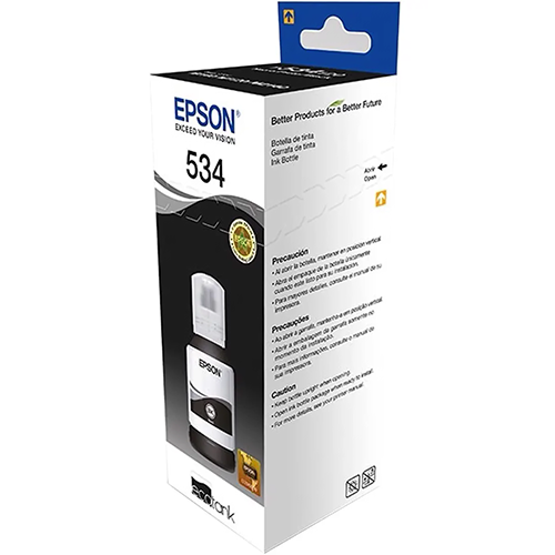 Botella de Tinta Original Epson 534 T534 Negro Monocromática | EcoTank M1120 M2170 M3170