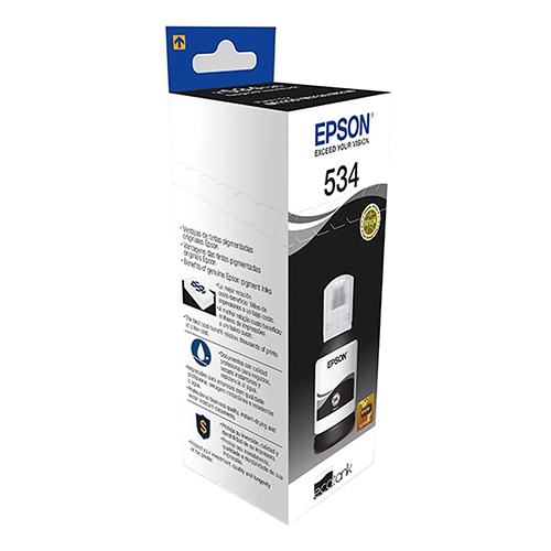 Botella de Tinta Original Epson 534 T534 Negro Monocromática | EcoTank M1120 M2170 M3170