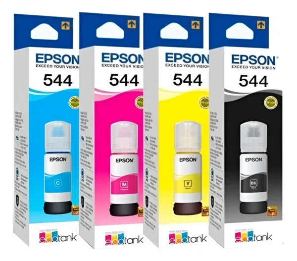 Botellas de Tinta Original Epson 544 T544 | EcoTank L3110 L3150 L3210 L3250
