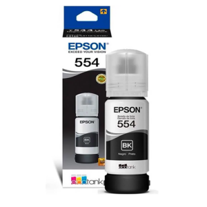 Tinta Epson Original 554 Botella de Tinta Original Epson 554 T554 Negro Fotográfica | EcoTank L8180