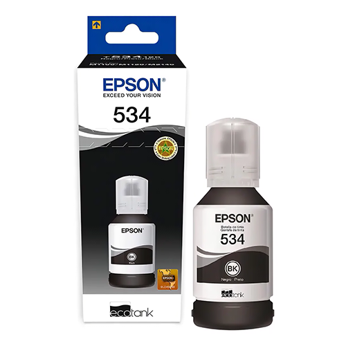 Botella de Tinta Original Epson 534 T534 Negro Monocromática | EcoTank M1120 M2170 M3170