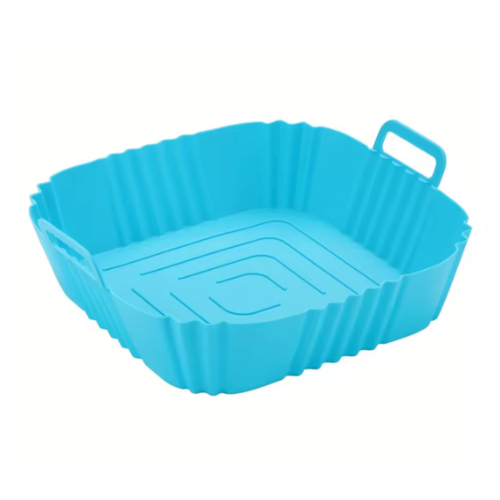 Molde de Silicona Reutilizable para Freidora de Aire - Canasta Antiadherente con Manijas