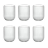 3 Vaso De Vidrio Acanalado The Kitchen Modelo Lines Rayado 270cc