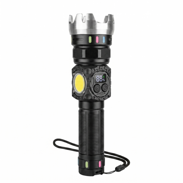 Linterna Táctica OGAAN W5244 LED | Zoom, Powerbank, Rompe Cristales y Base Magnética Linterna Táctica de Aluminio LED | Zoom, Powerbank, Rompe Cristales y Base Magnética