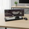 tecladomouse Combo Teclado Y Mouse Inalámbrico HBL Tech Retro Teclas Redondas
