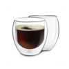 Set x2 Jarros Vidrio Doble Pared Para Espresso 90cc