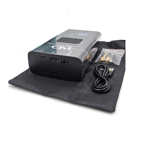 Inflador Eléctrico Portátil Compresor Digital y Power Bank + Luz Led