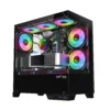 Gabinete Raptor Thunder Strike TG x2 Mid-Tower RGB Fan x1 -1 Gabinete Raptor Thunder Strike TG x2 Mid-Tower RGB Fan x1 Black
