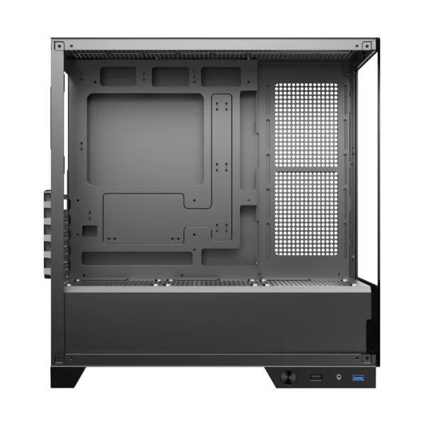 Gabinete Raptor Thunder Strike TG x2 Mid-Tower RGB Fan x1 -3 Gabinete Raptor Thunder Strike TG x2 Mid-Tower RGB Fan x1 Black