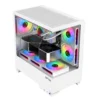 Gabinete Raptor Thunder Strike TG x2 Mid-Tower RGB Fan x1 White-02 Gabinete Raptor Thunder Strike TG x2 Mid-Tower RGB Fan x1 White