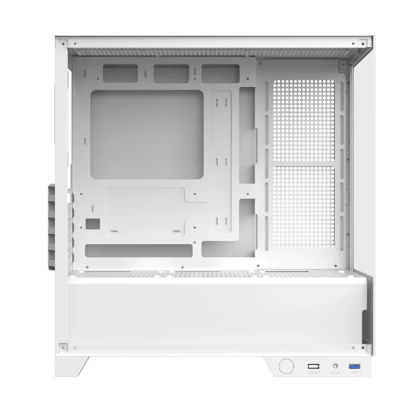 Gabinete Raptor Thunder Strike TG x2 Mid-Tower RGB Fan x1 White-03 Gabinete Raptor Thunder Strike TG x2 Mid-Tower RGB Fan x1 White