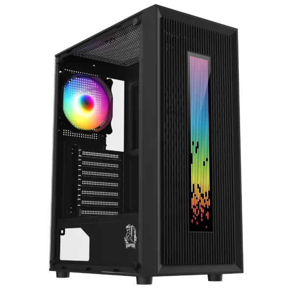 Gabinete Raptor Vortex TG Mid-Tower RGB Back Fan x1 + Led