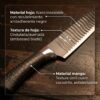 Set de Cuchillos de Cocina Profesional de Acero Inoxidable - Juego de 6 Piezas con Tijera y Pelador