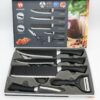Set de Cuchillos de Cocina Profesional de Acero Inoxidable - Juego de 6 Piezas con Tijera y Pelador