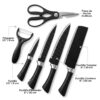 Set de Cuchillos de Cocina Profesional de Acero Inoxidable - Juego de 6 Piezas con Tijera y Pelador