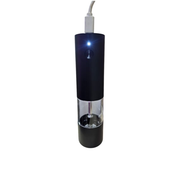 Molinillo eléctrico cargando con indicador LED Molinillo eléctrico de pimienta cargando con el indicador LED encendido